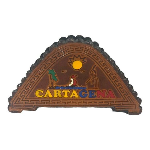 Columbia Handcrafted Leather Coasters Set Of 6 WIth Holder Colombian Souvenirs - Picture 11 of 16